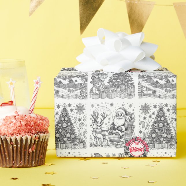 Joyful Colors Christmas Wrap Presentpapper (Födelsedagsfest)