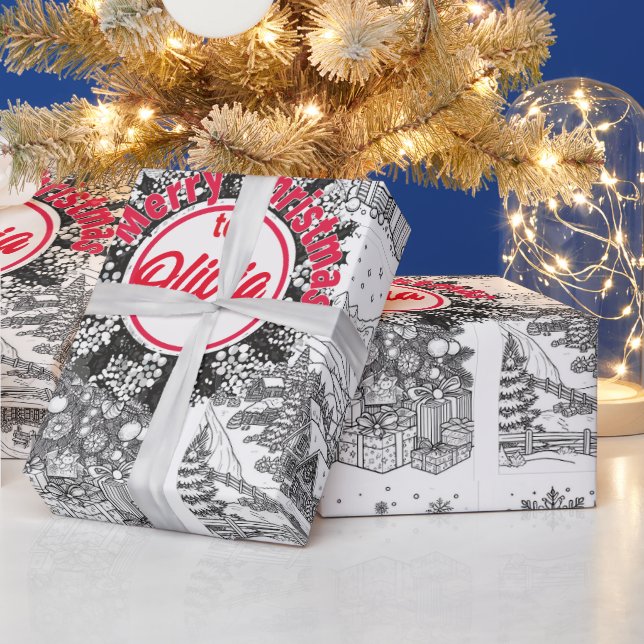 Joyful Colors Christmas Wrap Presentpapper (Helgdagar)