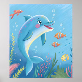 Joyful Dolphin Moments Poster