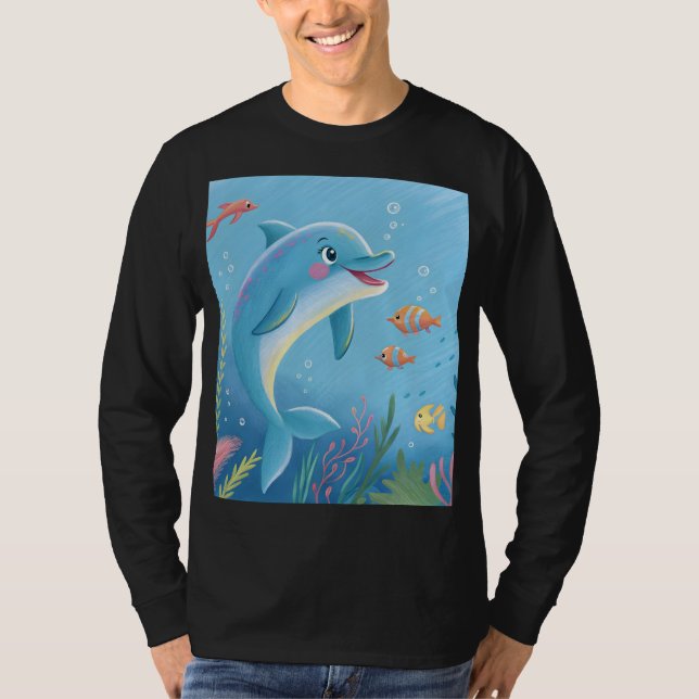 Joyful Dolphin Moments T Shirt (Framsida)