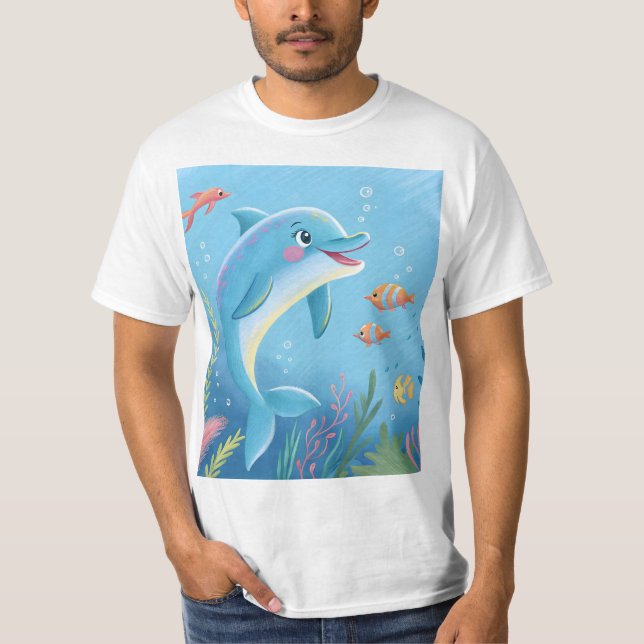 Joyful Dolphin Moments T Shirt (Framsida)