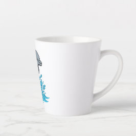 Joyful Dolphin Splash - Latte Mug