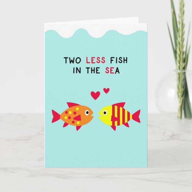 Joyful Fish Romance Card Kort (Framsida)