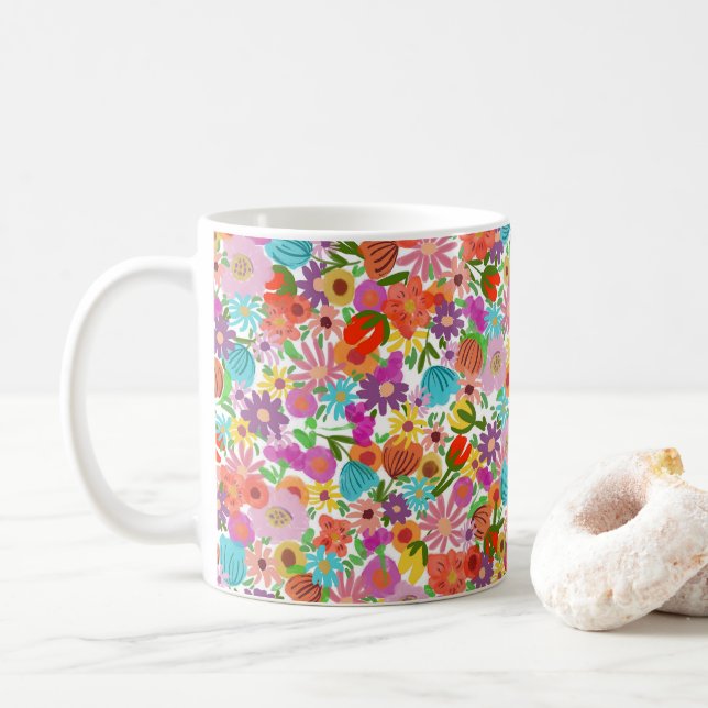 Joyful Garden Bloom Kaffemugg (Med munk)
