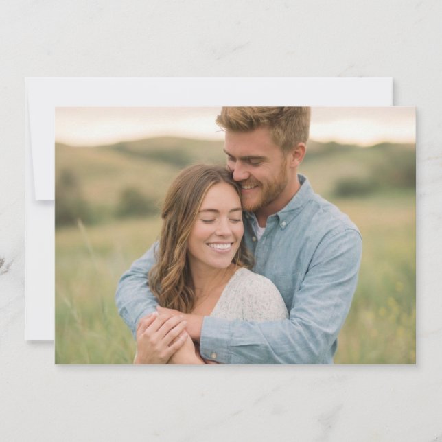 Joyful Green Natural Photo Inbjudningar (Framsida)