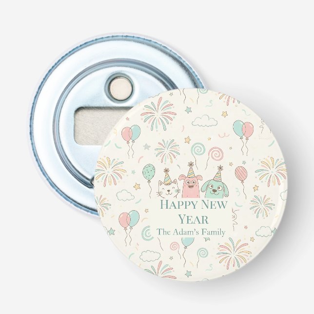 Joyful Happy New Year 2026  Flasköppnare (Framsidan)