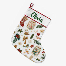 Joyful Holiday Pattern | Christmas Stocking Stor Julstrumpa