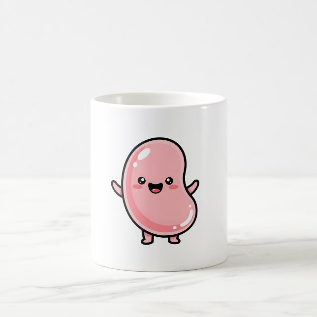 Joyful Jellybean – Cute Kawaii Illustration Kaffemugg (Center)