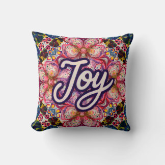 Joyful Kaleidoscope Floral Art Pillow Kudde