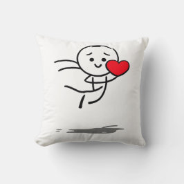 Joyful Love Stickman Heart Leap Graphic Tee Kudde