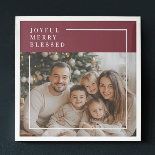 Joyful Merry Blessed Personalized Christmas Family Poster (Skapare uppladdad)