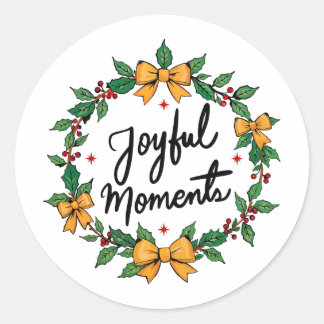 Joyful moments runt klistermärke