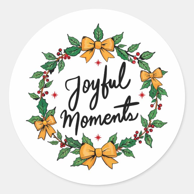 Joyful moments runt klistermärke (Framsida)