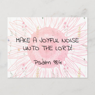  Joyful Noise 2 Psalm 98:4 Christian Scripture Vykort