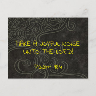  Joyful Noise 3 Psalm 98:4 Christian Scripture Vykort