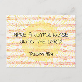  Joyful Noise Psalm 98:4 Christian Scripture Verse Vykort