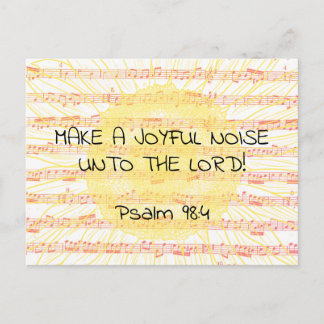  Joyful Noise Psalm 98:4 Christian Scripture Verse Vykort