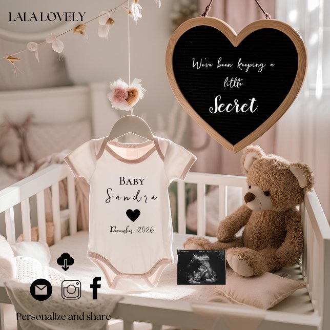 Joyful Nursery Reveal pregnancy announcement card Meddelande (Skapare uppladdad)