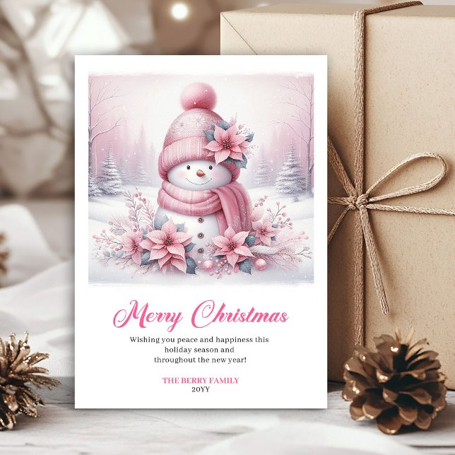 Joyful Pinkmas Download Festive Scene Christmas  Julkort (Joyful Pinkmas Download Festive Scene Christmas Greeting Card

)