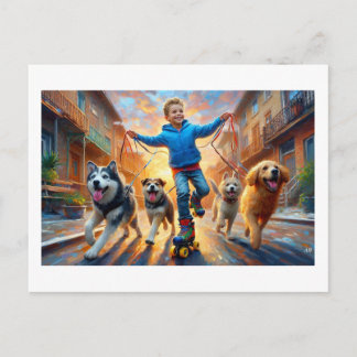 Joyful Roller Skating Adventure,  Vykort