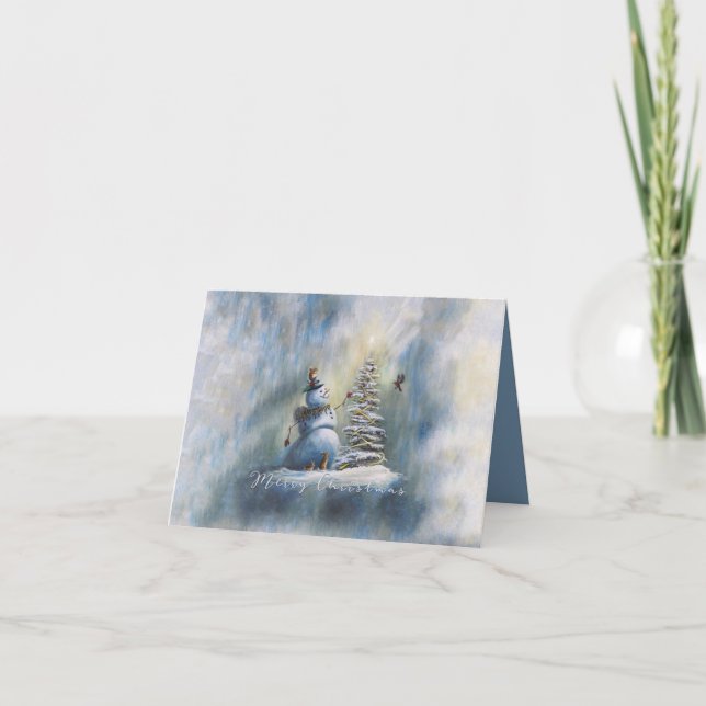 Joyful Snowman 4 x 5.6" Tack Kort (Framsida)