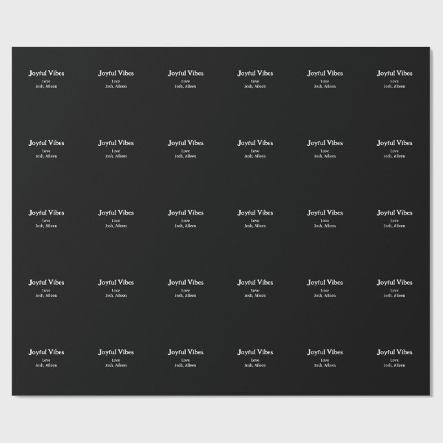Joyful Vibes green Christmas holidays love family Presentpapper (Platt)