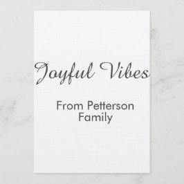 Joyful Vibes red Christmas add family name date  Inbjudningar