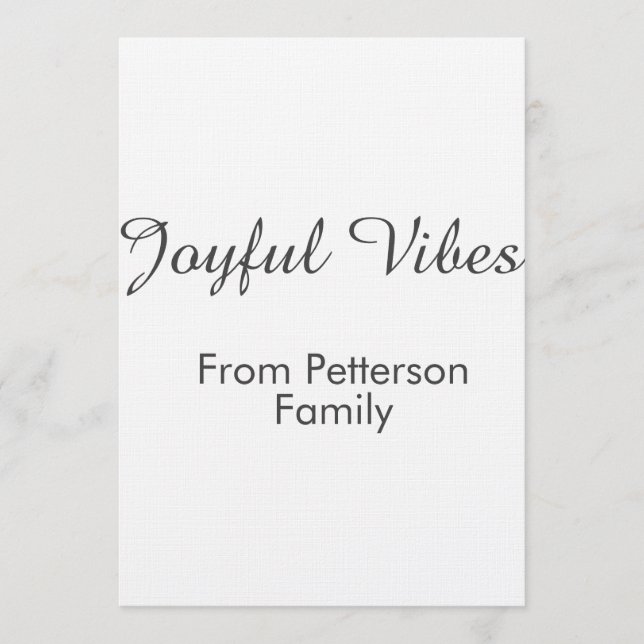 Joyful Vibes red Christmas add family name date  Inbjudningar (Framsida)