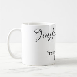 Joyful Vibes red Christmas add family name date  Kaffemugg