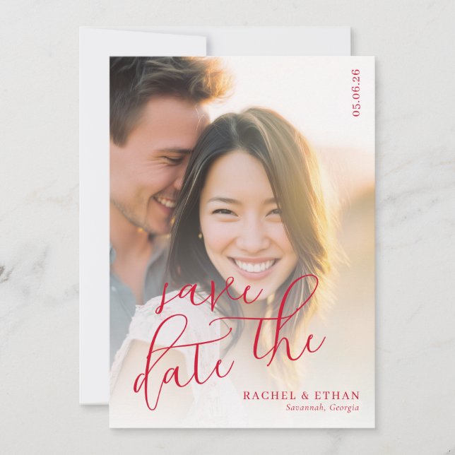 Joyful Warm Romantic Photo Spara Datumet (Framsida)