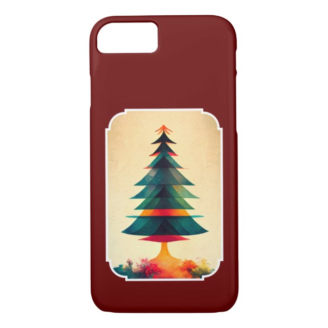 Joyfull Julgran Geometric Artsy Design Case-Mate iPhone Skal (Baksida)