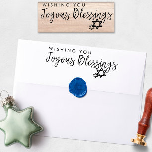 Joyous Blessings Hanukkah Star of David Stämpel