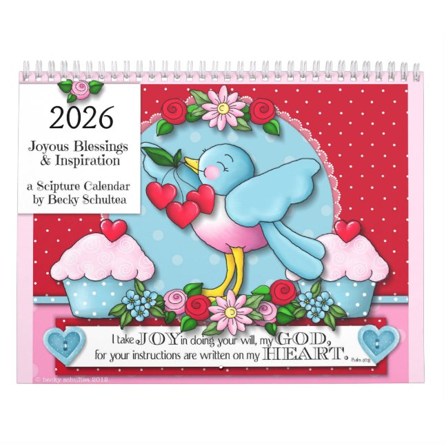 "Joyous Blessings & Inspiration" 2026 Calendar Kalender (Omslag)
