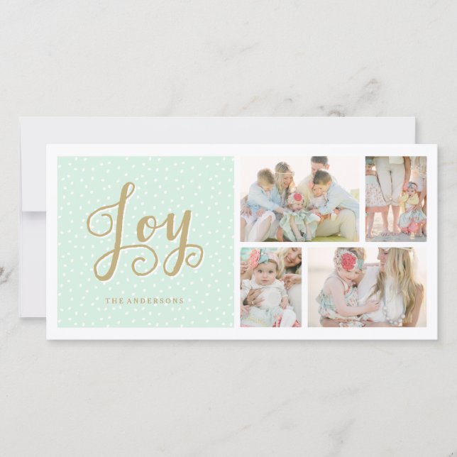 Joyous Collage | Helgdag fotokort Julkort (Framsida)