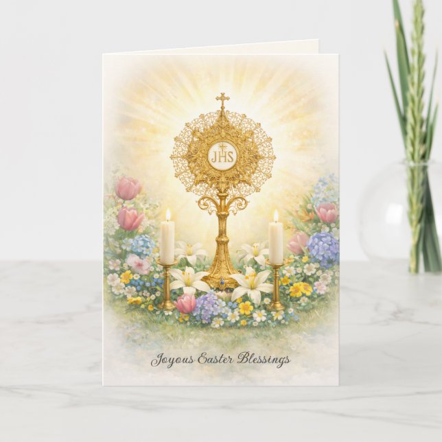 Joyous Easter Eucharistic Blessings Helgkort (Framsida)