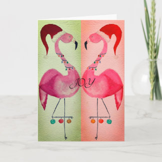 Joyous Flamingo-julkort: Bi-färg-kort Kort