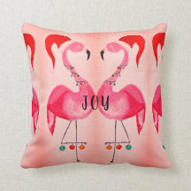 Joyous Flamingo julThrow Pillow