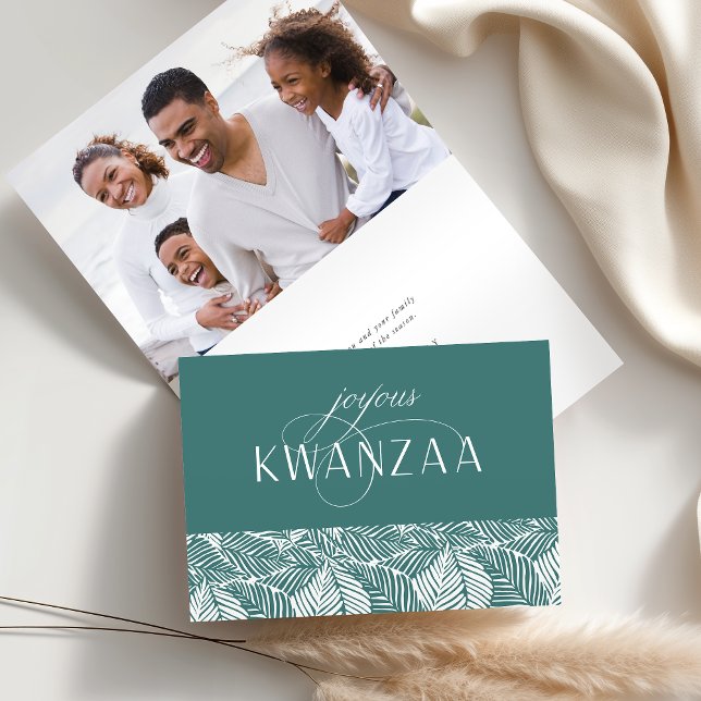 Joyous Flourish | Insida Fotovikt Kwanzaa Helgkort (Skapare uppladdad)