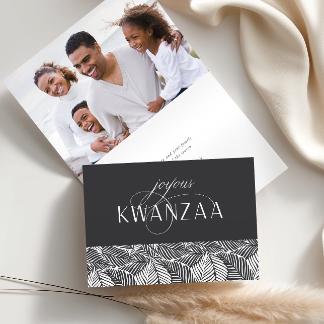 Joyous Flourish | Insida Fotovikt Kwanzaa Helgkort (Skapare uppladdad)