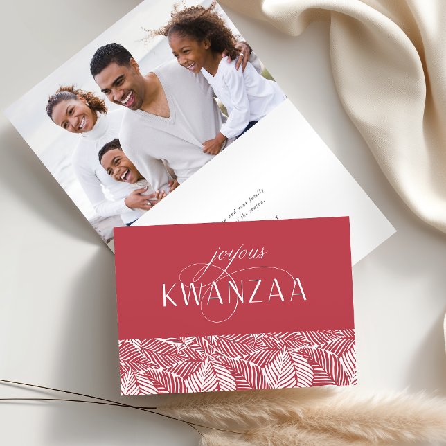 Joyous Flourish | Insida Fotovikt Kwanzaa Helgkort (Skapare uppladdad)