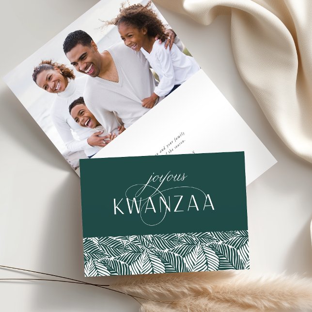 Joyous Flourish | Insida Fotovikt Kwanzaa Helgkort (Skapare uppladdad)