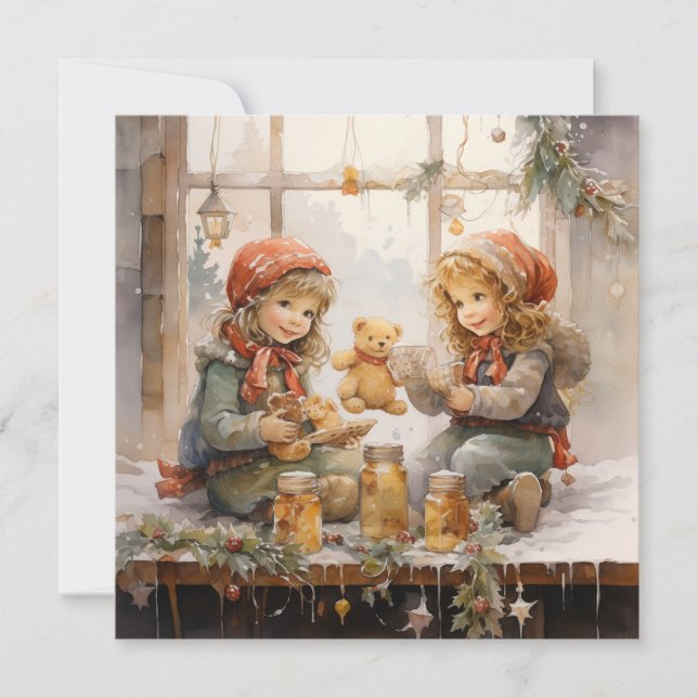 Joyous Hearts: Julvågen Julkort (Framsida)