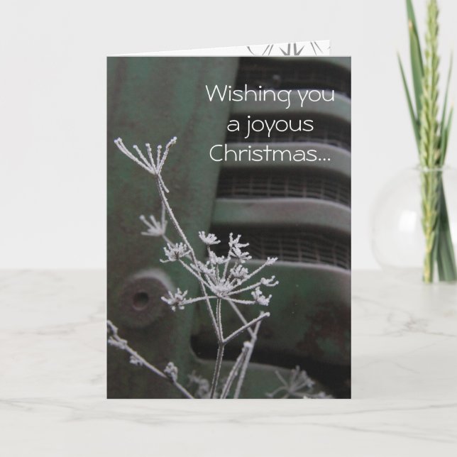 Joyous julkort för traktor helgkort (Framsida)