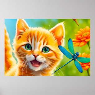 Joyous Kitten Poster