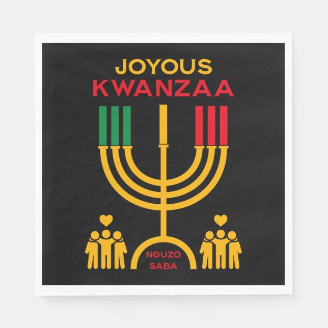 Joyous Kwanzaa Pappersservett (Framsidan)
