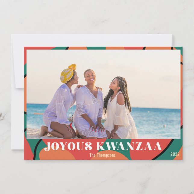 Joyous Kwanzaa Photo Helgdag Design Julkort (Framsida)