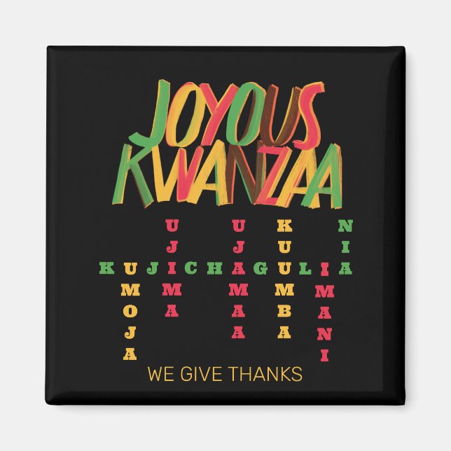 Joyous KWANZAA Principles Crossword Magnet (Framsidan)