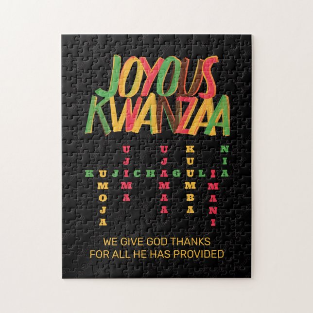 Joyous KWANZAA Principles Crossword Pussel (Vertikal)