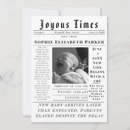 Joyous Newborn Times Birth Meddelande