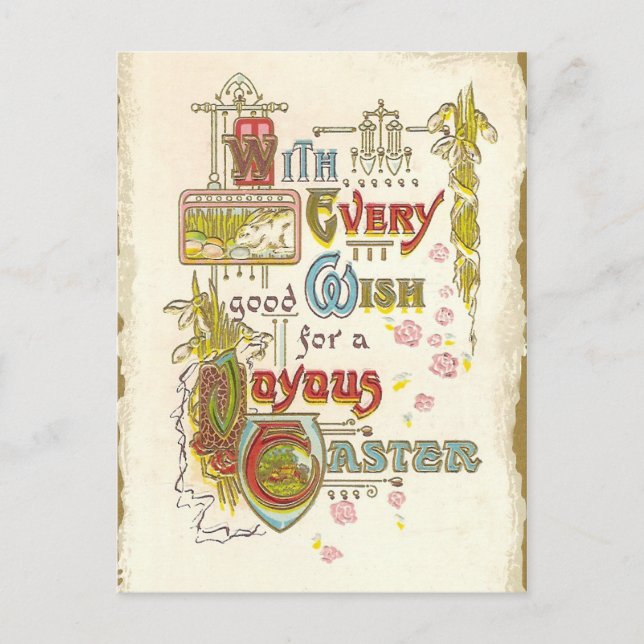 Joyous Påsk Helg Vykort (Framsida)